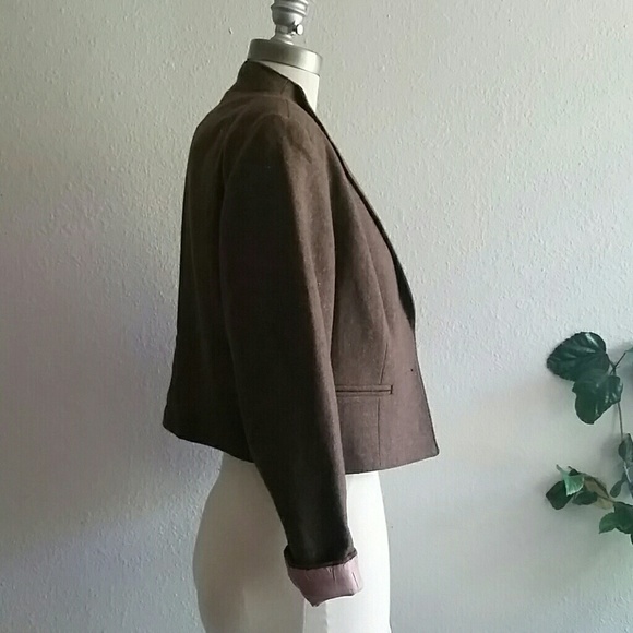 Vintage wool cropped blazer academia - Picture 5 of 8